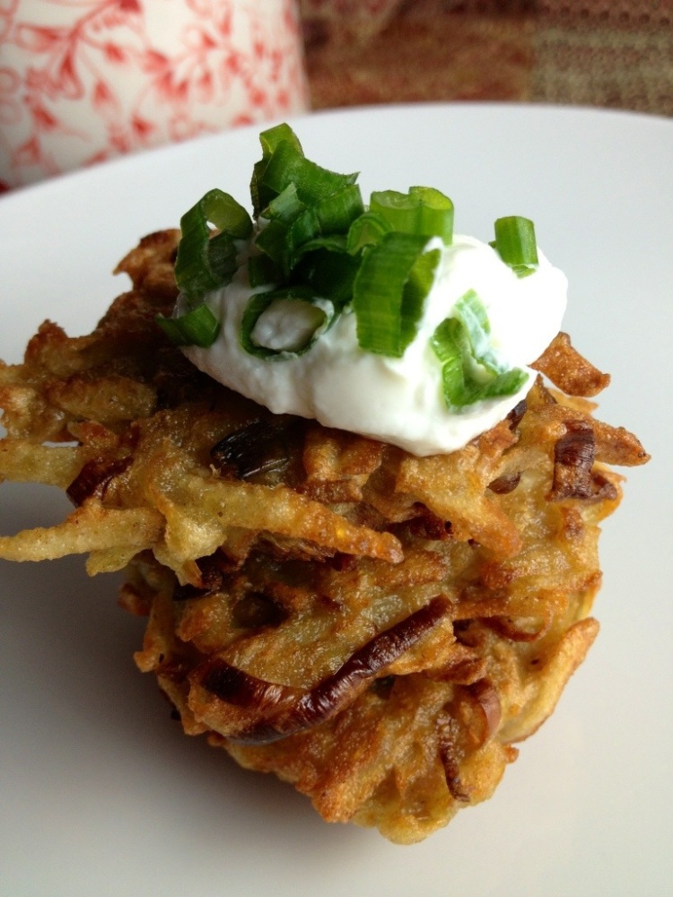 For Hanukkah, Leek and Scallion Latkes with Chinese Five Spices (1/6)